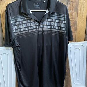 Puma Black Polo Shirt Classic Design
